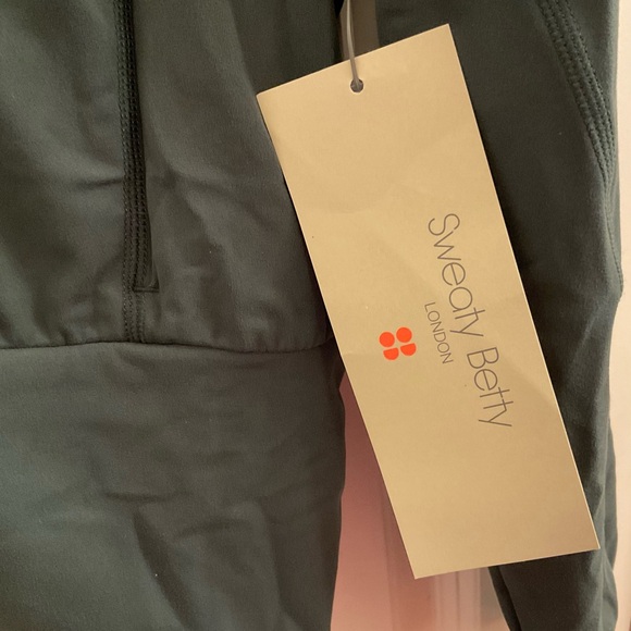 Sweaty Betty Super Soft Zip Up Bomber - NWT - Medium - Trek Green - Picture 7 of 13